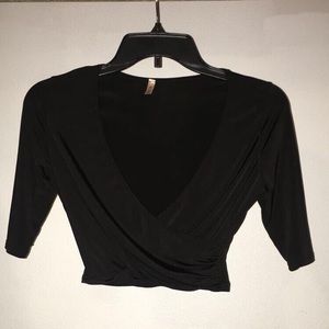 Cute black cropped top.